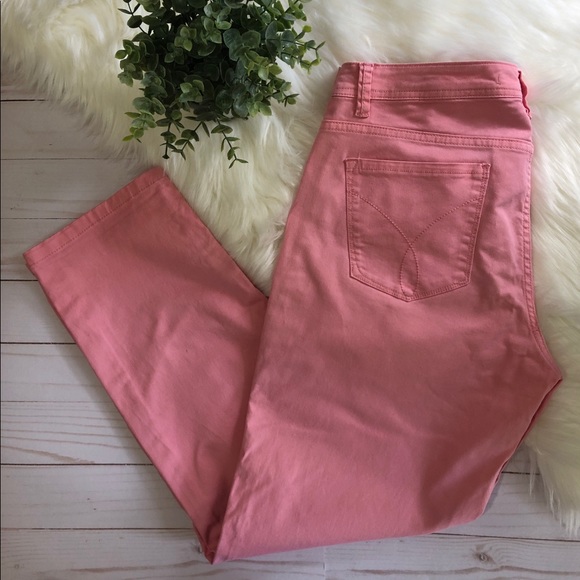 Calvin Klein Pink Jeans Skinny Crop - Picture 2 of 7